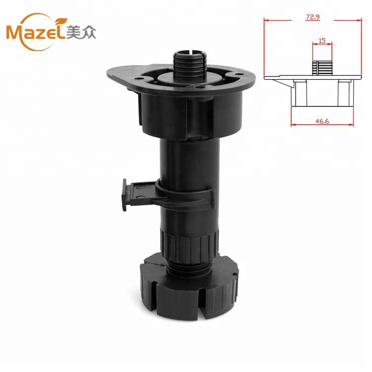 
Heavy duty plastic kitchen cabinet adjustable leg leveler 