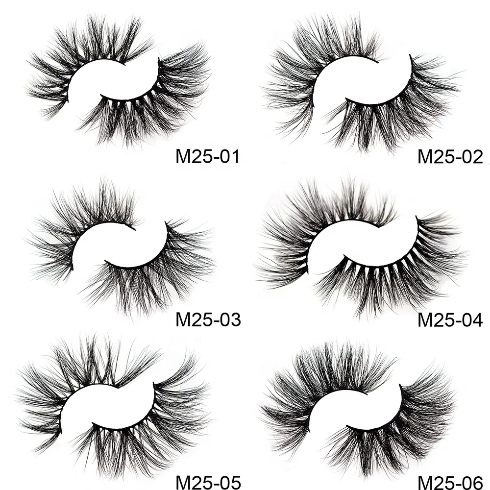 Crown Lashes manufacturer 2019 wholesale Luxury Packaging Box Siberia  Mink Eyelashes 3D M25 25mm Lashes Vendor