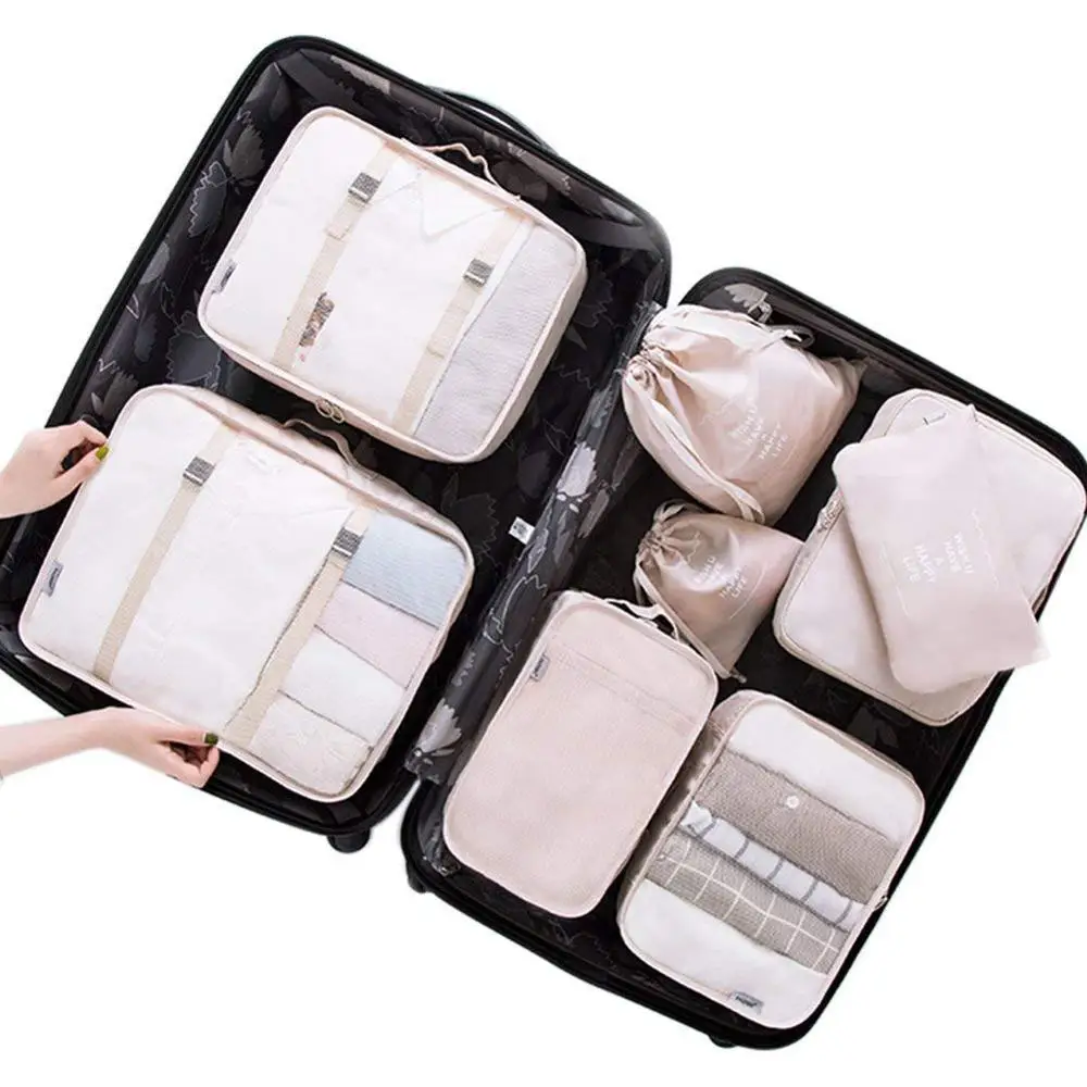 6PCS Travel Packing Cubes Luggage Bag Travel Luggage Cases Travel Bag Organizer