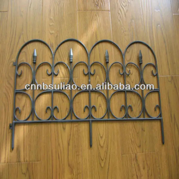 black decorative plastic garden fence/garden edging fence