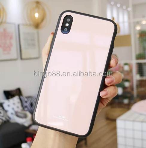 Wholesale Original Premium Mobile Phone Imitated Tempered Glass Case for iPhone 6 6S 7 7 Plus 8 8 Plus X