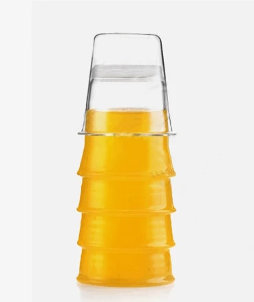 hand made fancy clear glass bottle 1000ml / glass carafe /glass jugs