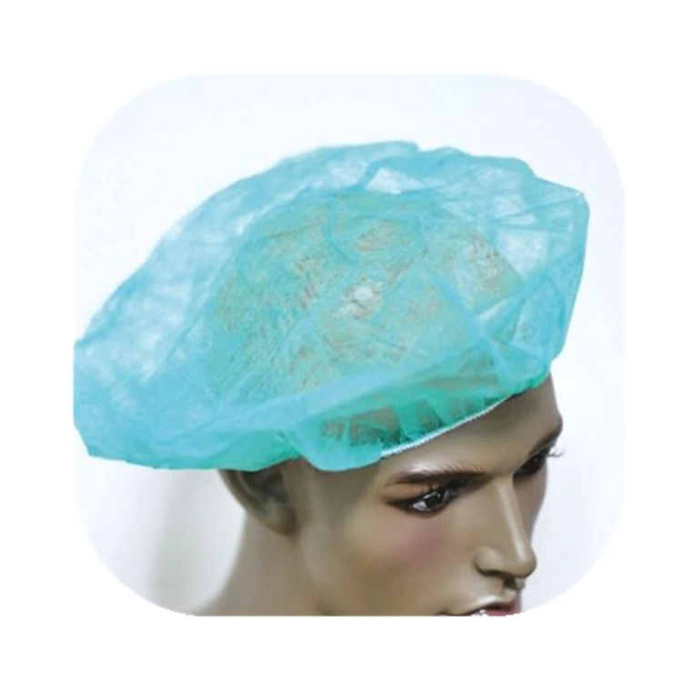
disposable PP bouffant round caps non-woven products hair net manufacturer 