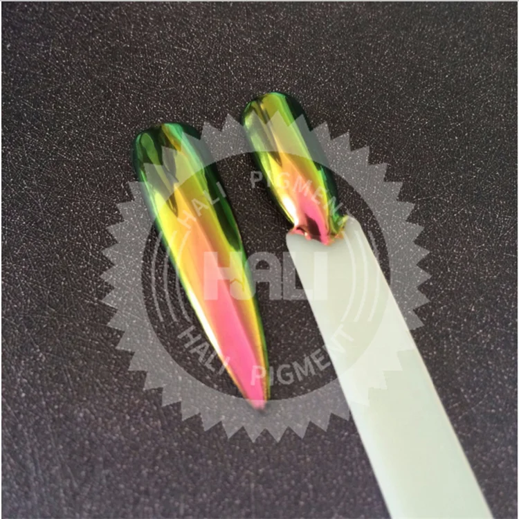 NEWBY 1.0g/box Aurora Neon Pigment Powder Chameleon Mermaid Glitter Mirror Effect Unicorn Chrome Nail Rainbow Dust Nail Art Tool