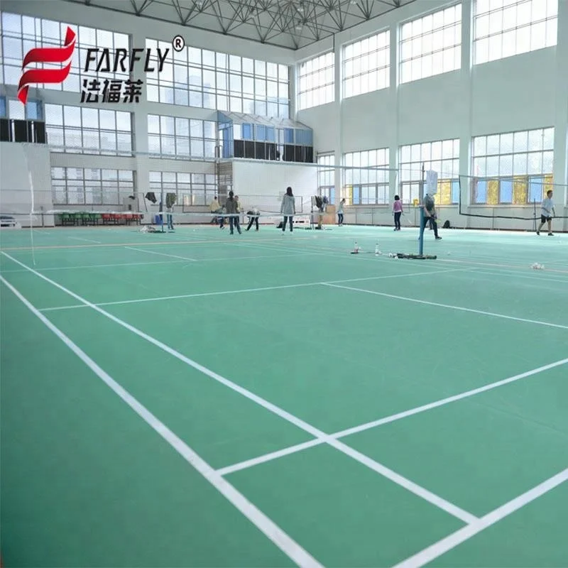 All kinds easy to clean badminton pvc sport flooring mat