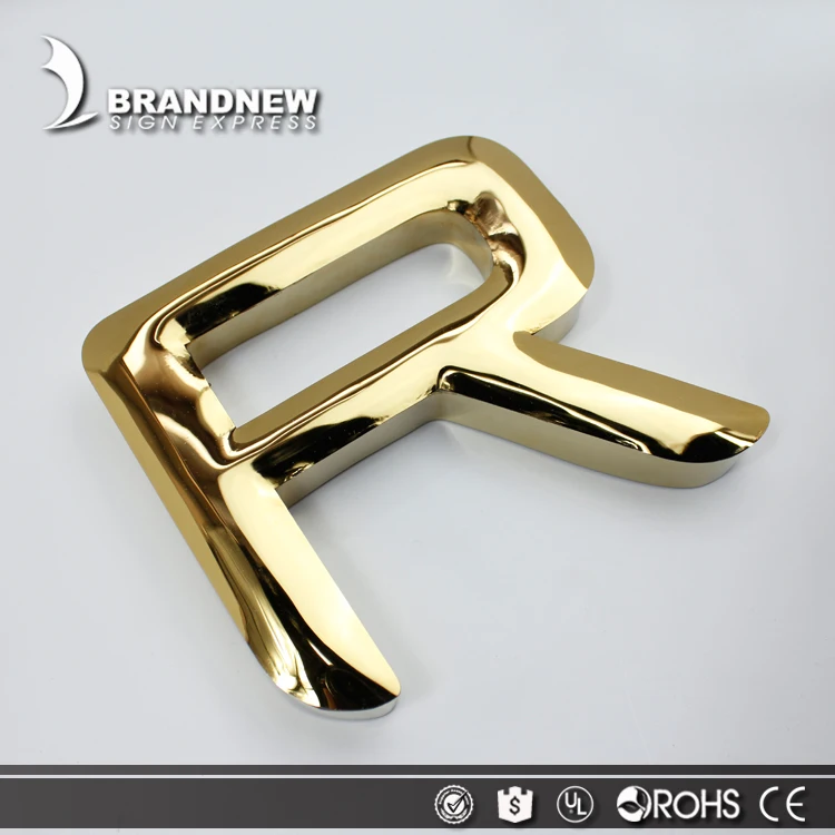 Factory custom brushed surface 3d house number stainless steel numbers