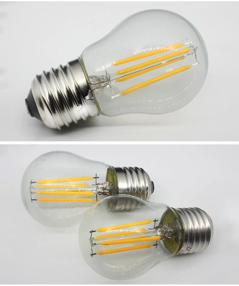 globe led light G45 E14 2W 4W Filament led lamp bulbs DC 12V /24V