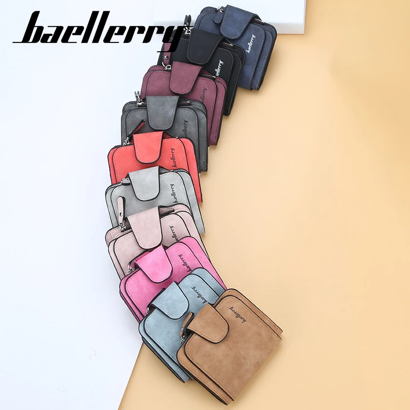 wallet travel vintage mini wallet leather card holder billetera para mujer baratas short Baellerry brand wallets for women