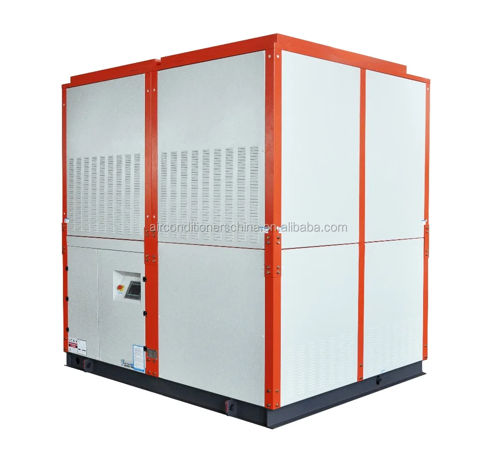 Evaporating cooled water chiller air conditioning