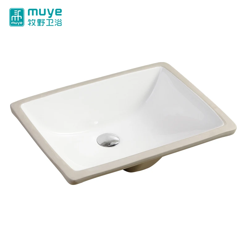 UPC sanitary ware China supplier rectangular shape soild surface ceramic under counter basin