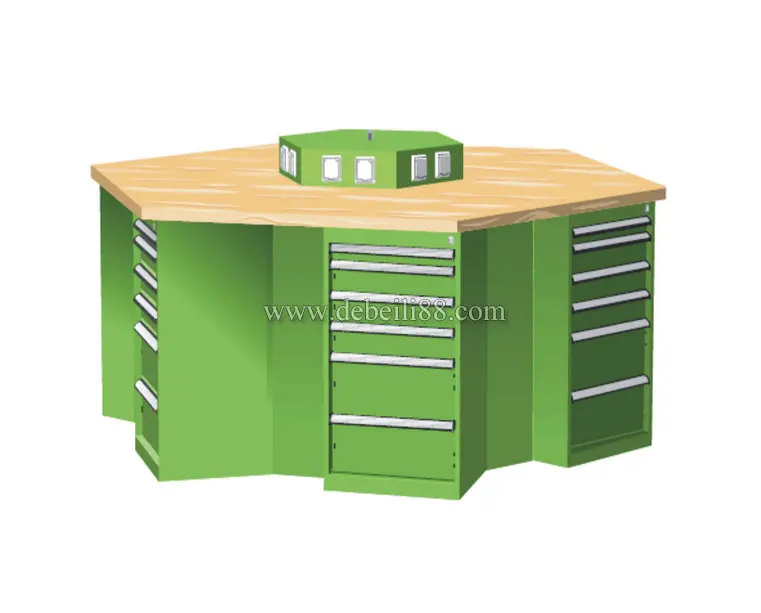 DIY Steel Hexangular Steel Work Bench for Workshop Repairing