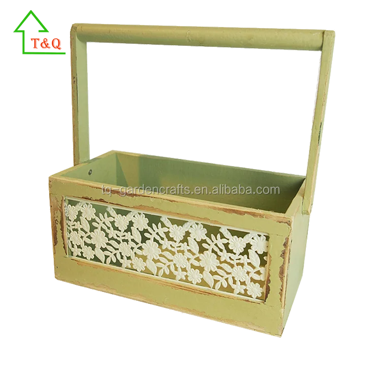 
Hot Selling Wooden Antique Flower Pots, Flower Boxes,Plant Pot Rack 