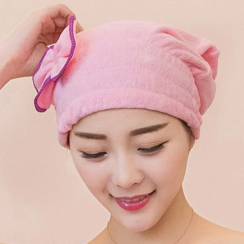 Разноцветный тюрбан для сушки головной убор для ванны полотенце из микрофибры для сушки волос, дизайн банта Быстросохнущий головной убор для ванны