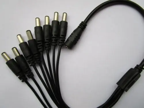 DC female 1 to 8 male connector wire DC power Power Spliter Adapter Cable LED DC Connector for LED Strip Light