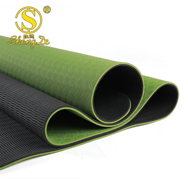 Wholesale Eco-friendly Material 183*61*0.6cm Custom Print Non Slip Tpe Workout Exercise Yoga Mat
