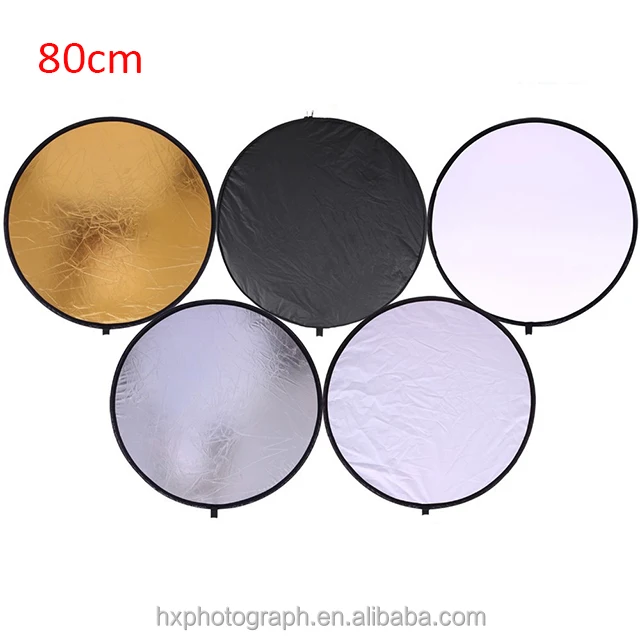 Professional Photography Foldable Round 5 in 1 80cm Camera Light Studio Reflector for Canon Nikon Sony DSLR Camera