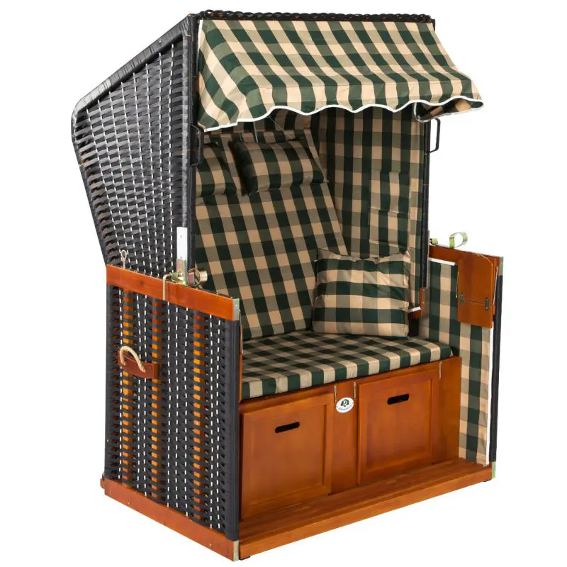 Плетеный пляжный стул с крышей, пляжный стул для отдыха, деревянные пляжные стулья для пар