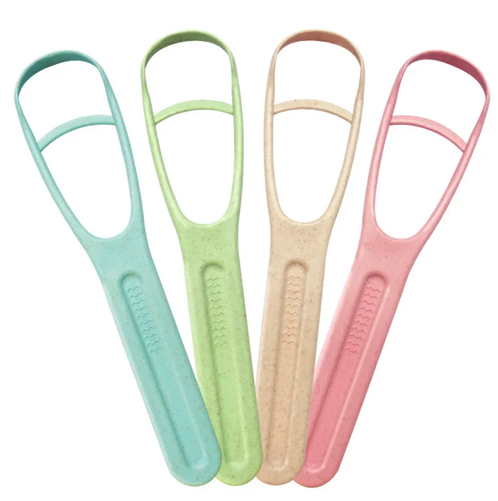 Высококачественный профессиональный очиститель языка для взрослых, уход за полостью рта, скребок для языка из пшеничной соломы