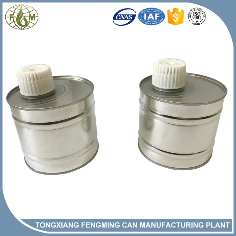 
500ml glue metal tin cans with brush on lid for pvc pipe adhesive use 