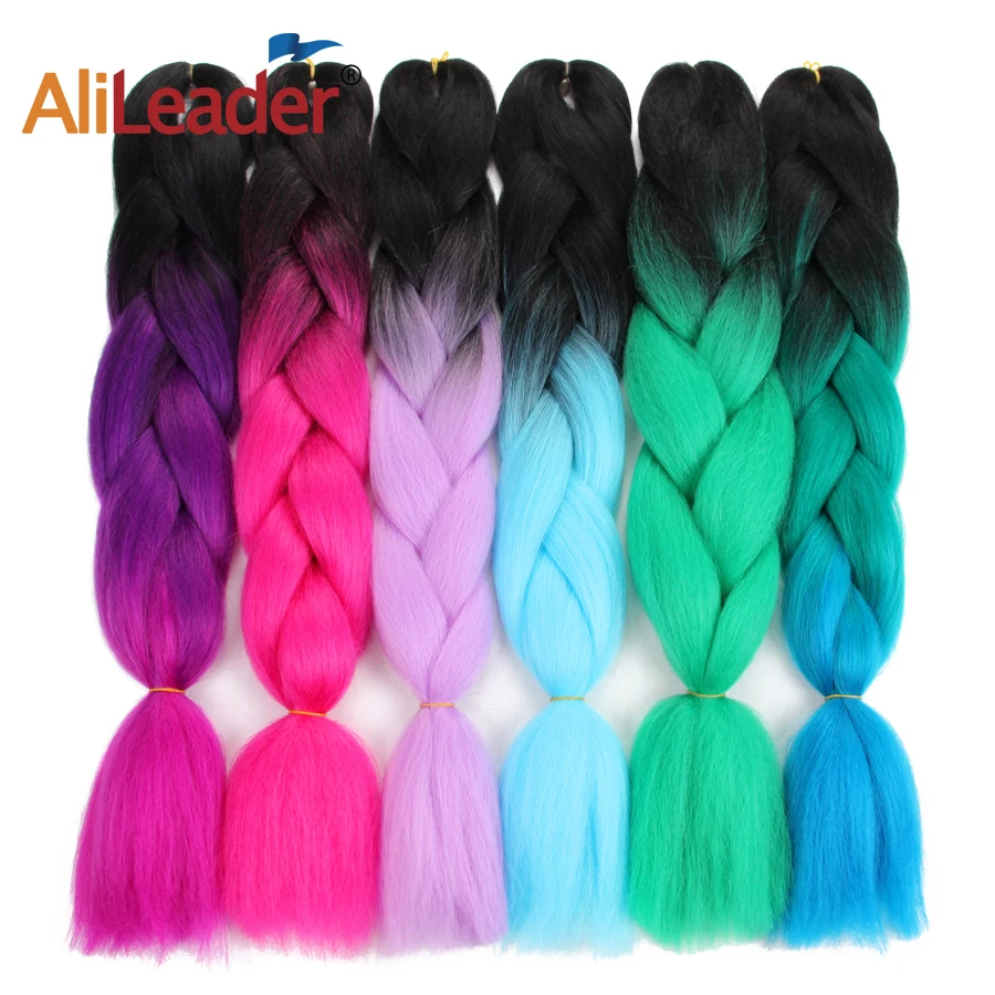 AliLeader Wholesale Super Crochet Box Braids Ombre Jumbo Braiding Hair