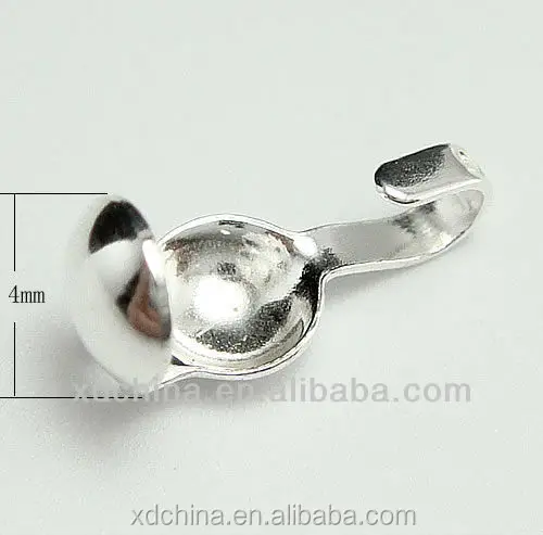 XD P217 925 sterling silver bead tip chain necklace end clasp Rope bag clasp  charms for jewelry making