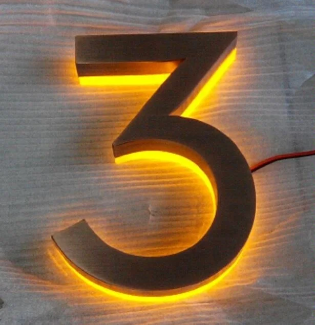 Hot Sales House Numbers Acrylic Number Sign for Indoor Led Sign for Building Signs