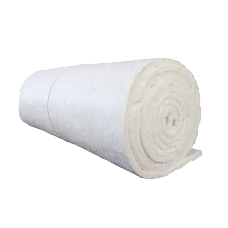 Thermal insulation Polycrystalline mullite 1600 celsius ceramic fiber blanket with 72% AL2O3 for heating furnace refractory coat