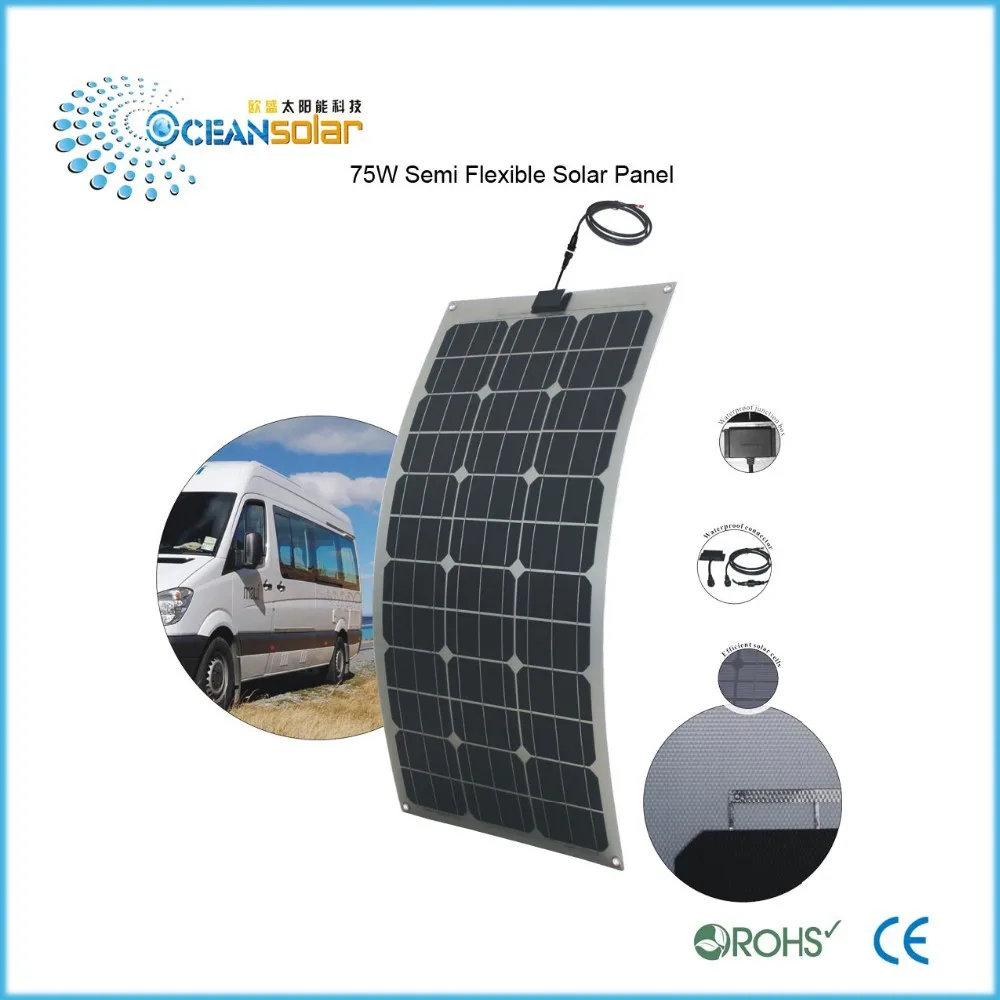 
Guangzhou Oceansolar Flexible mono solar panel 75w 