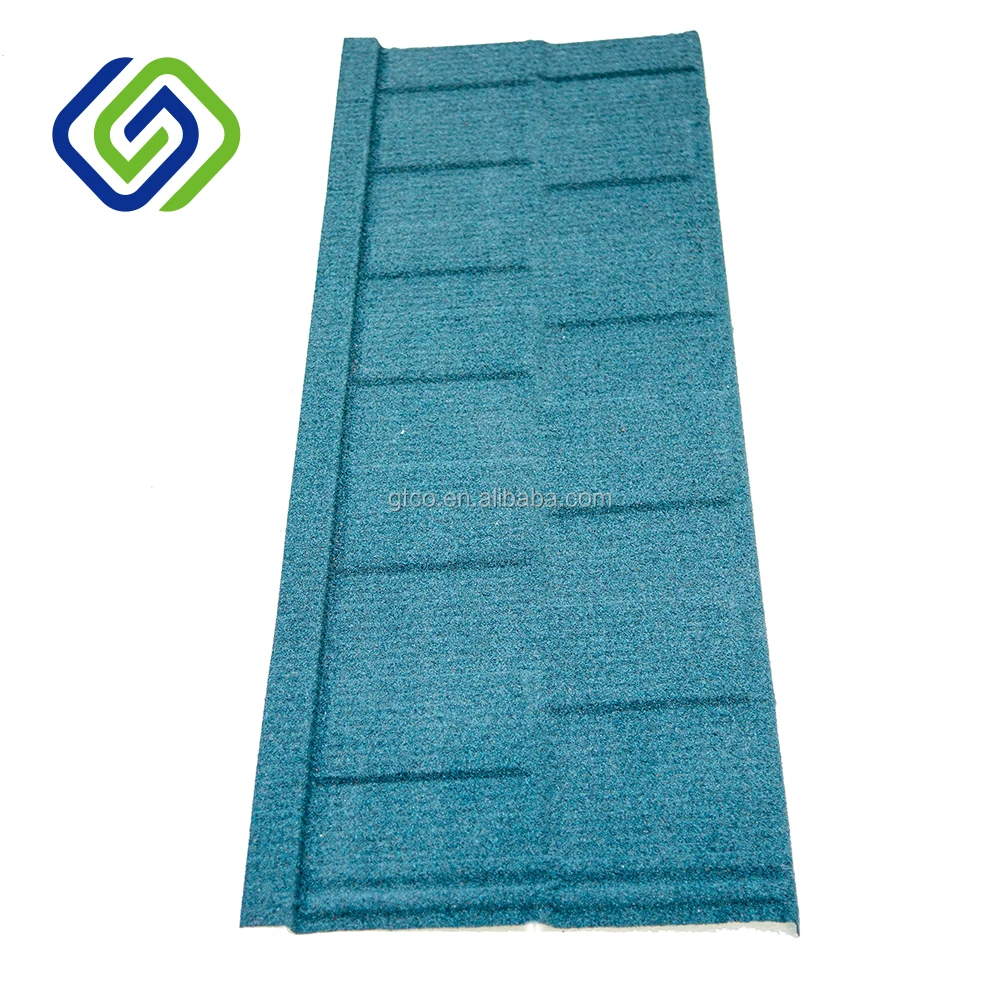 Heat Resistant Aluminum Zinc Plate Stone Coated Metal Roof Tiles
