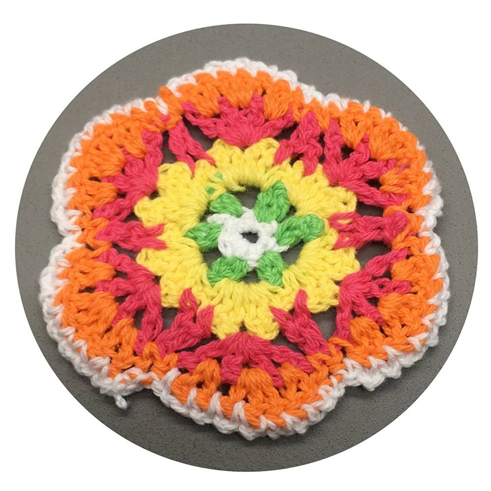 
China top supplier organza fabric baseball cap embroidery small crochet flower 