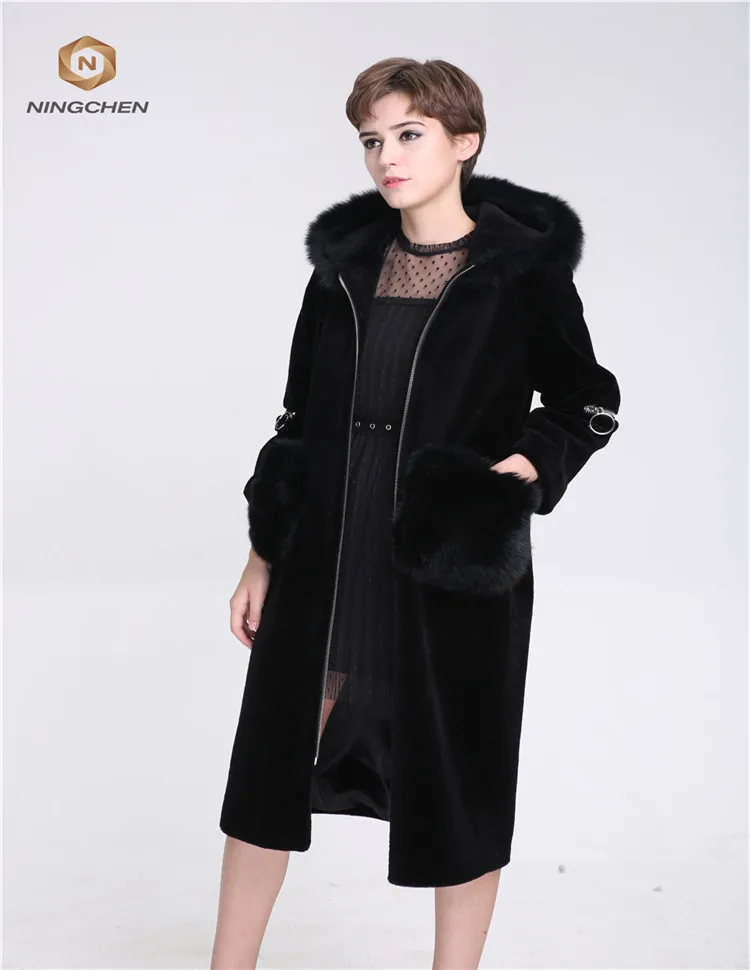 100% real natural fox fur Vest sleeveless long coat women genuine fox fur vest winter 100% real natural fox fur Vest