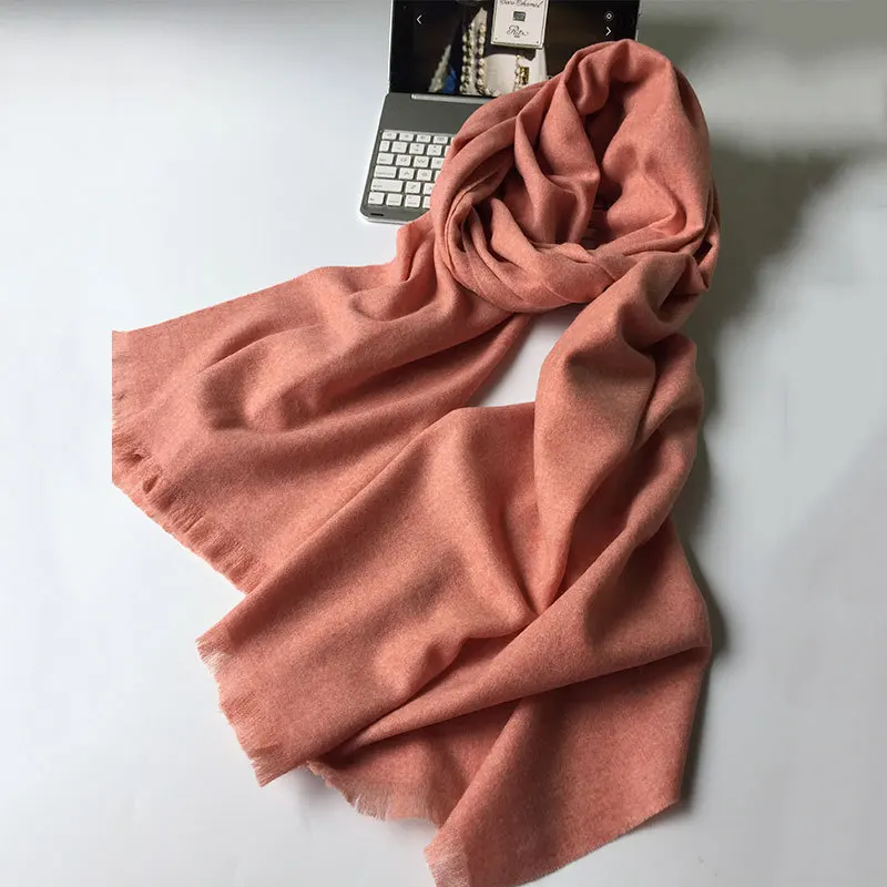 100% Cashmere Solid Color Shawls Kashmir Pashmina Scarf