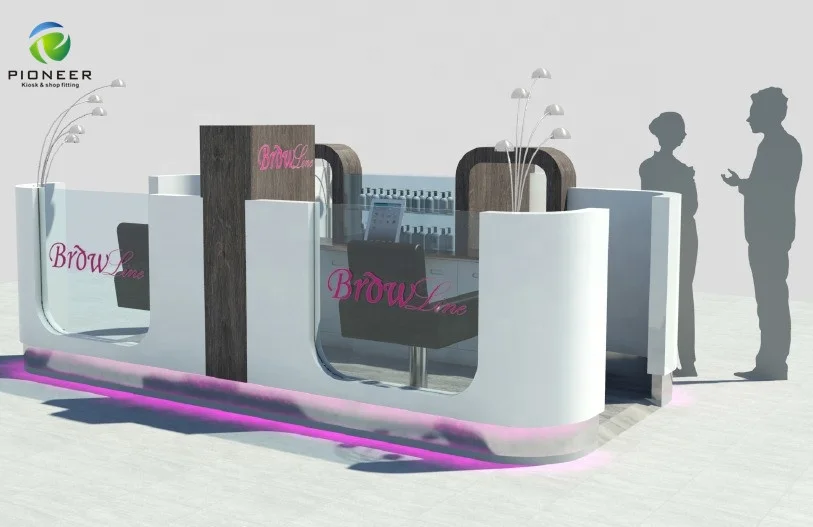 Hot Sale Furniture Beauty Salon Eyebrow Threading Kiosk 3D Design For Sale