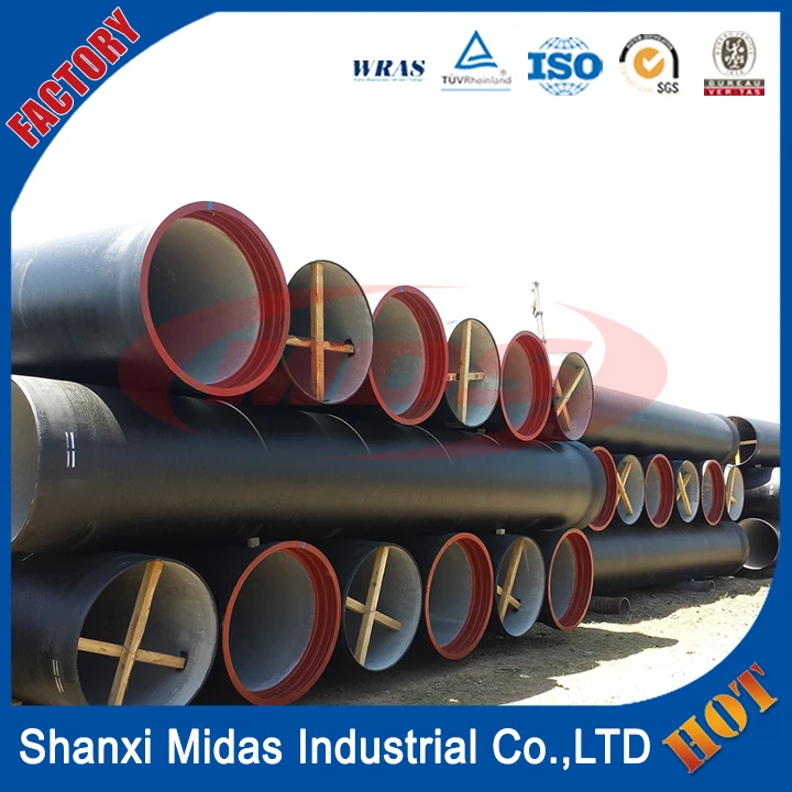 ISO2531 Цемент выстроились Высокопрочного Чугуна Трубы K9 для Питьевой воды