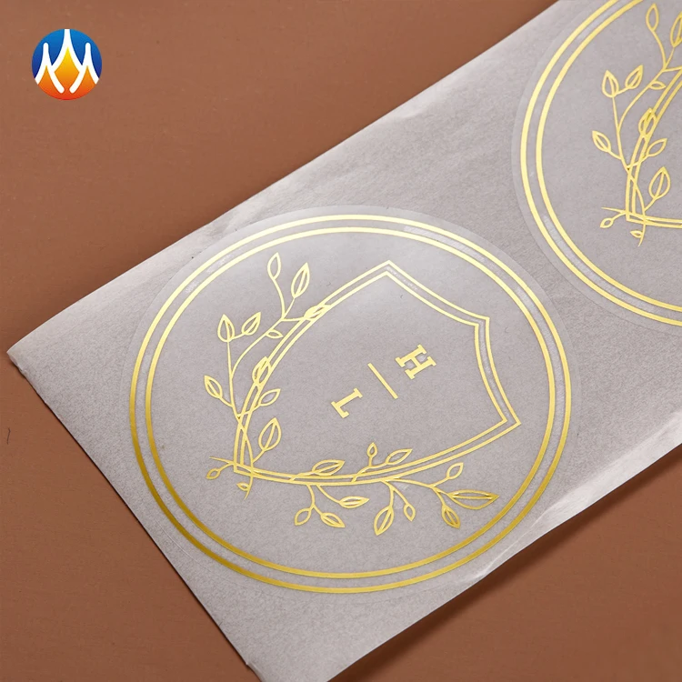 TRANSPARENT INSIGNIA ICON WATERPROOF VINYL SELF ADHESIVE ROUND PVC LABEL STICKER