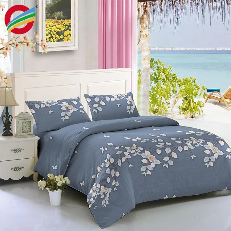 100% Polyester with Flower designs 3d printed bedsheet in bedding set