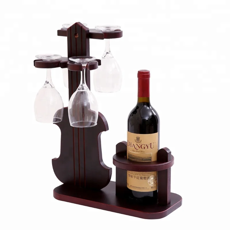 Wine glass holder wooden hanging wine glass rack
