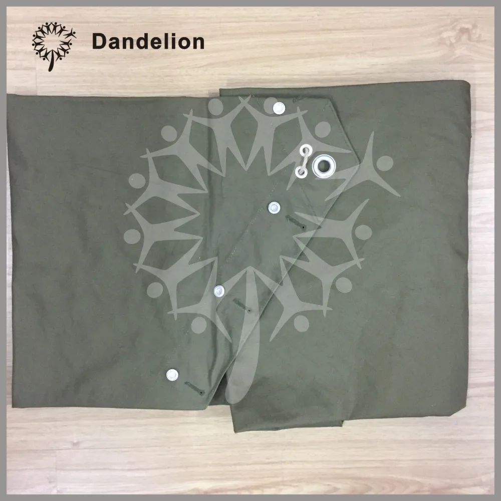 PVC Coating Fabric Olive Green Cargo Covers Polyester Cotton Heavy Duty Waterproof Canvas Tarps
