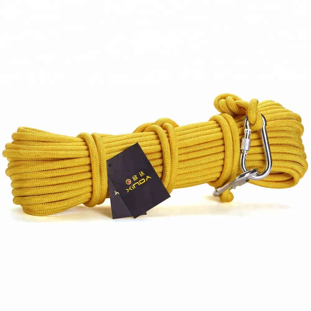 XINDA 14kN 10mm steel wire core climbing rope for  tree climbing rock climbing fire escape