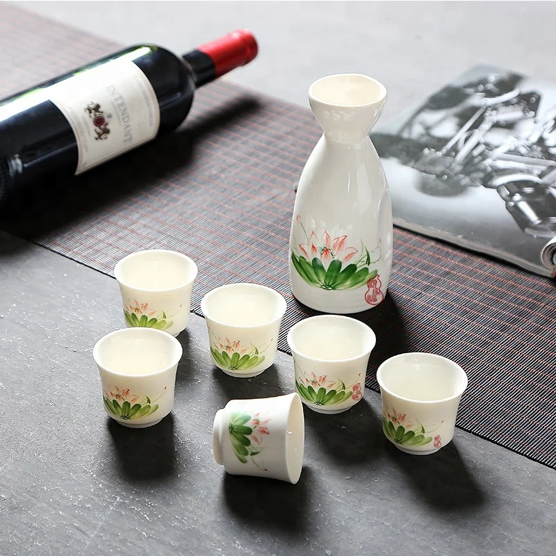 Customized Logo Ceramic Wine Set, Japanese Style Sake Set Gift