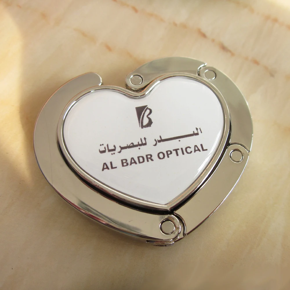 Wholesale Sublimation Blank Handbag Hooks Metal Table  Bag Hanger