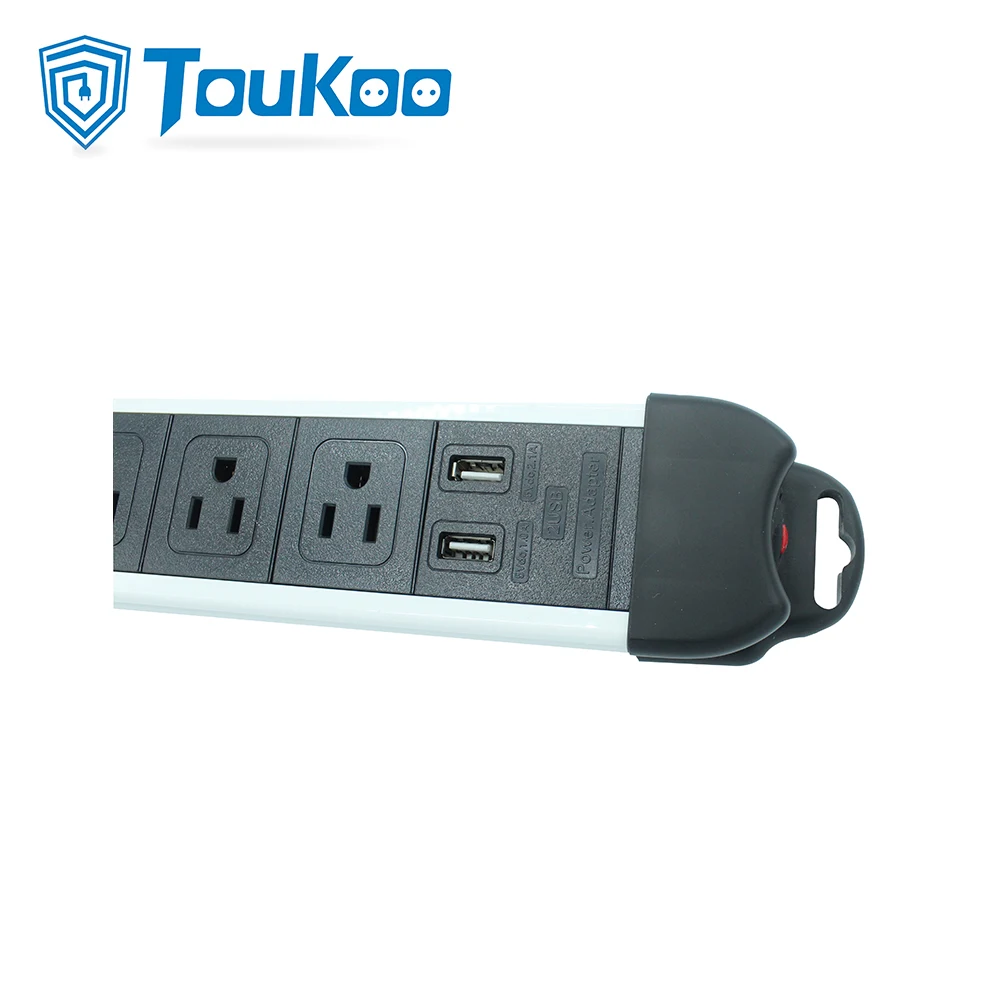 
4-Outlet Power Strip Surge Protector with Long Extension Cord and 15 Amp Circuit Breaker 