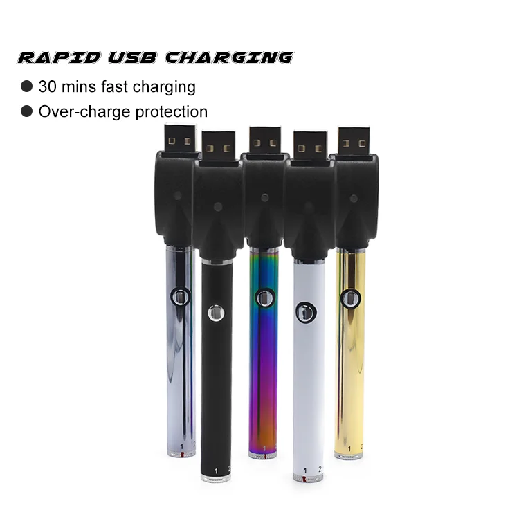 
Uniondevelop 510 thread 15s preheat vv big vapor rainbow cbd vape cartridge battery 