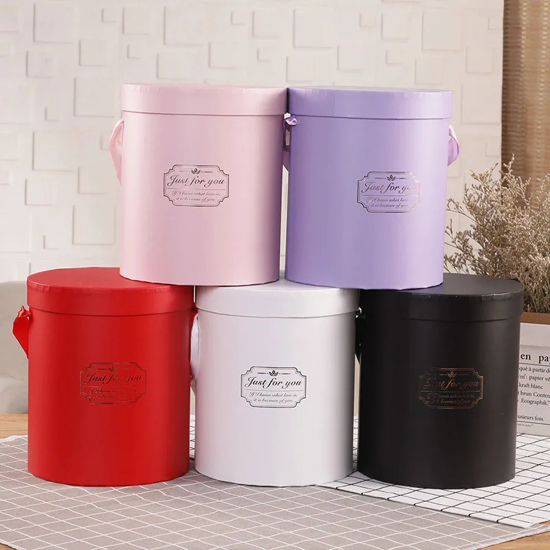 New Portable Decorative Storage Flower Bucket Packaging Recyclable Gift Box