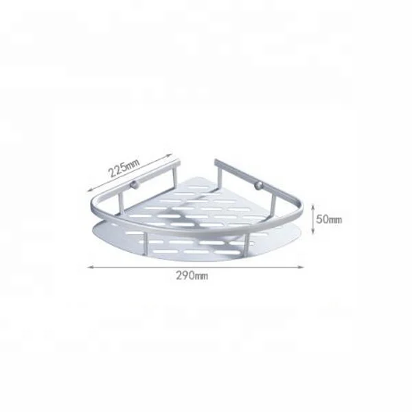China rustproof bathroom storage rack super strong glue adhering shower basket bathroom corner shelf rack