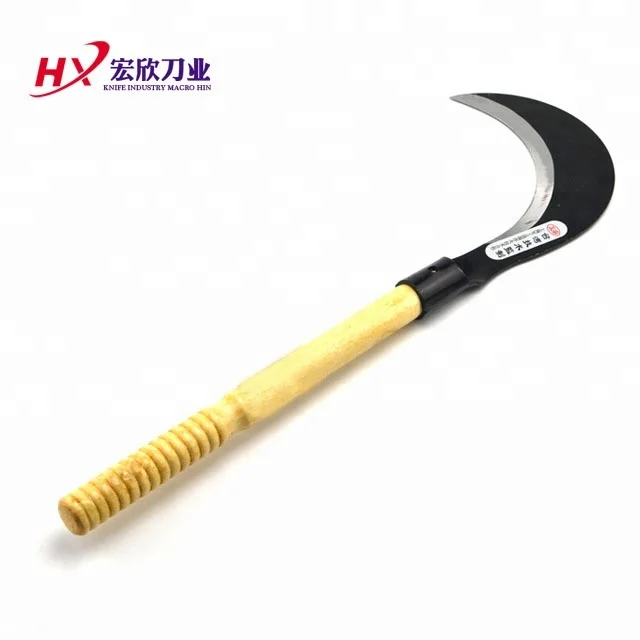 Tree cut with wooden handle mows outdoor pruning agricultural