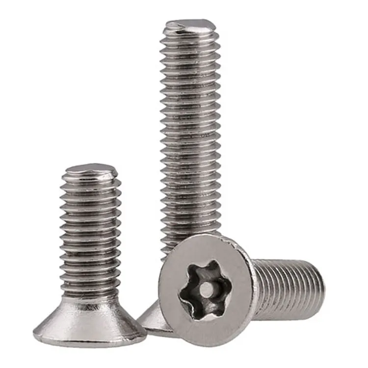 Custom plum flower head torx security screw anti theft countersunk screws