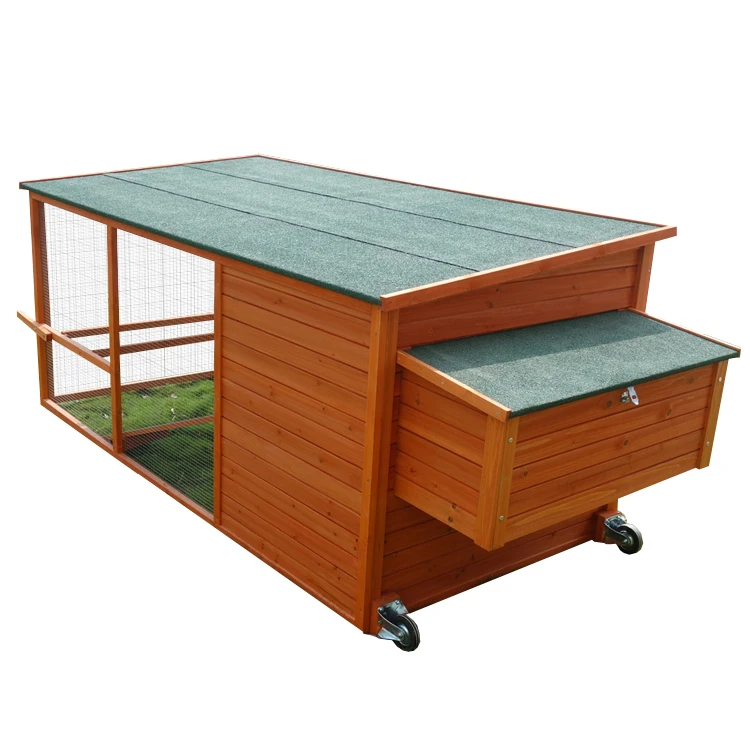 Outdoor mobile large egg Breeding chicken coop wooden hen broiler Prefab Poultry Farm house design