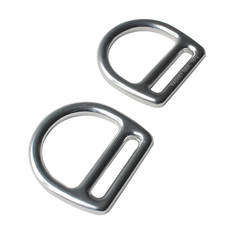 Aluminum alloy anodized 18KN safe split small metal Steel snap d ring