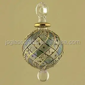 
golden hand painted hanging transparent glass ball for sale 